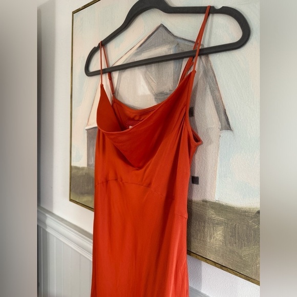 ANTHROPOLOGIE “Elyse” Slip Dress Burnt Orange Size Small - Picture 7 of 10